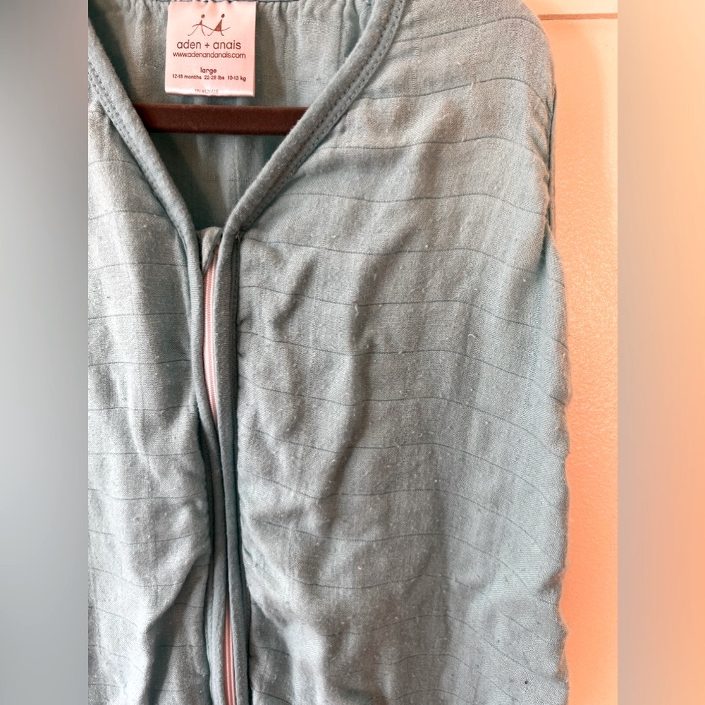 Aden + Anais Sleepsack Wearable Blanket‎ Blue Baby Infant Toddler Size Large - Picture 7 of 10